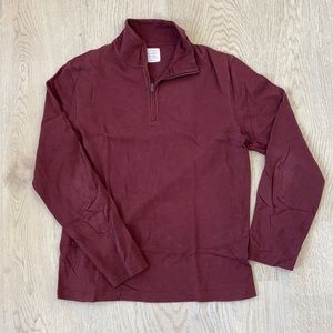 J. Crew Burgundy Quarter-Zip Sweater